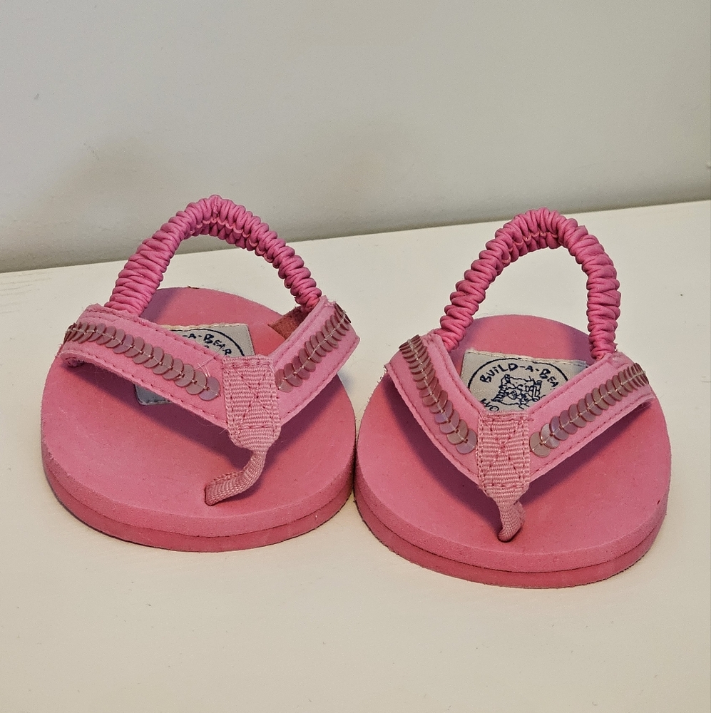 Build A Bear Pink Sandals With Sequins